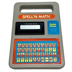 Spell N Math Radio Shack Learning System Rare 1980's Korea Vintage Tested Works!